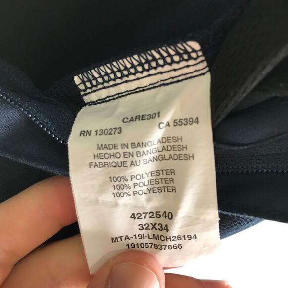 Lee Performance Series Pants Mens Size 32X34 Navy Blue Athletic Stretch - Picture 3 of 5